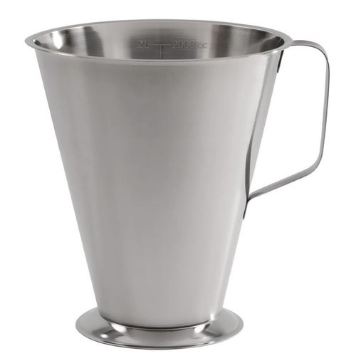  HorecaTraders Edelstahl Messbecher 2 Liter 