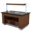 Combisteel Refrigerated buffet made of wenge wood | Static refrigerated | 1/1