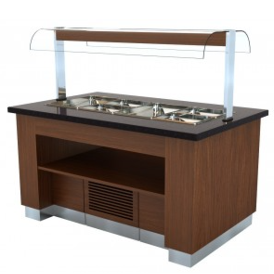 Wenge wood chilled buffet | Static cooled | 1/1