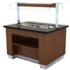 Combisteel Warm buffet made of wenge wood | GN 3x 1/1