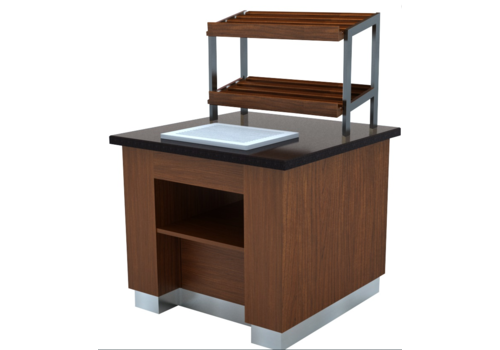  Combisteel Bread buffet made of wenge wood |B100 D100 H90 CM 