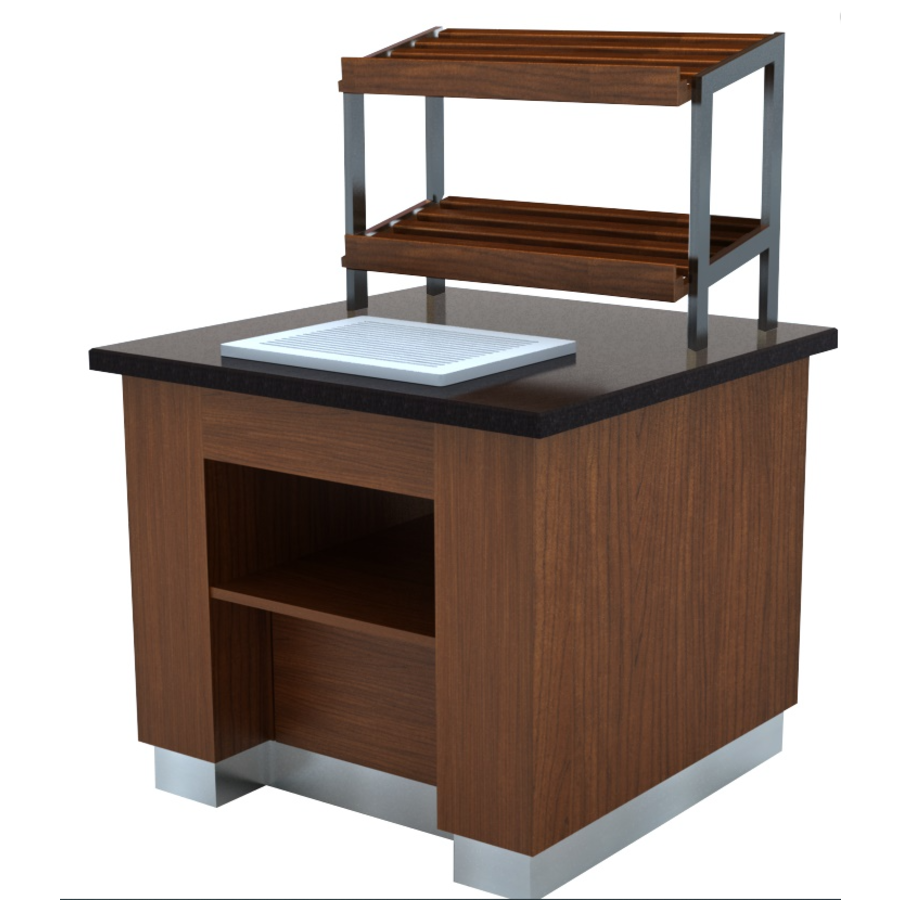 Buffet à pain en bois wengé | B100 D100 H90 CM