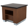 Combisteel buffet work table made of wenge wood | 100x100x (h) 90 cm