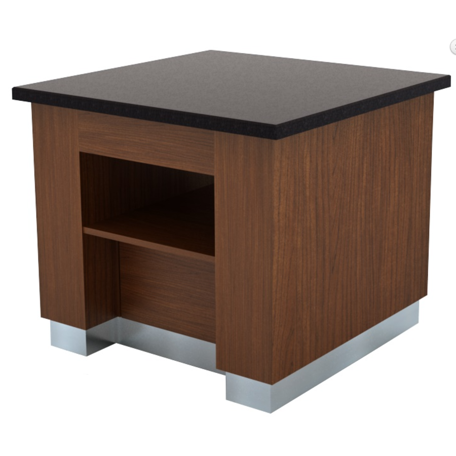 buffet work table made of wenge wood | 100x100x (h) 90 cm