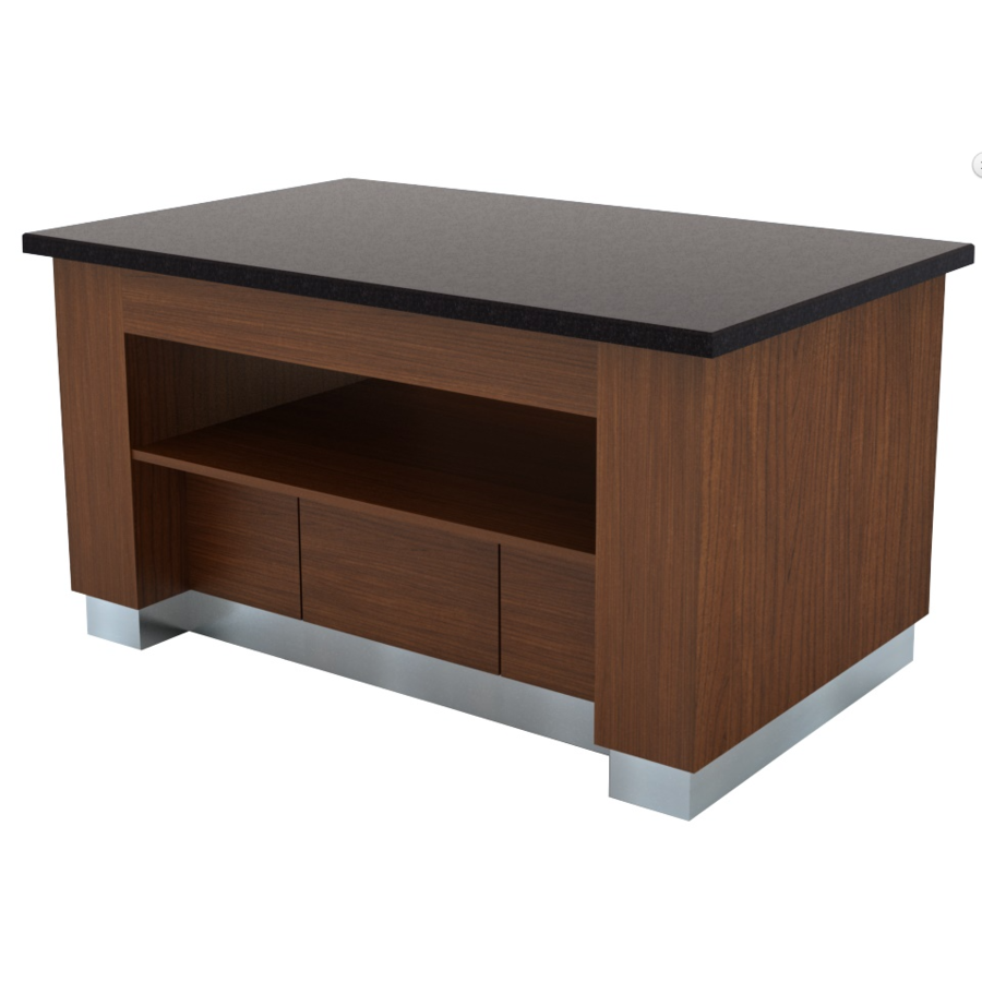 Buffet work table of wenge wood | 160x100x (h) 90 cm