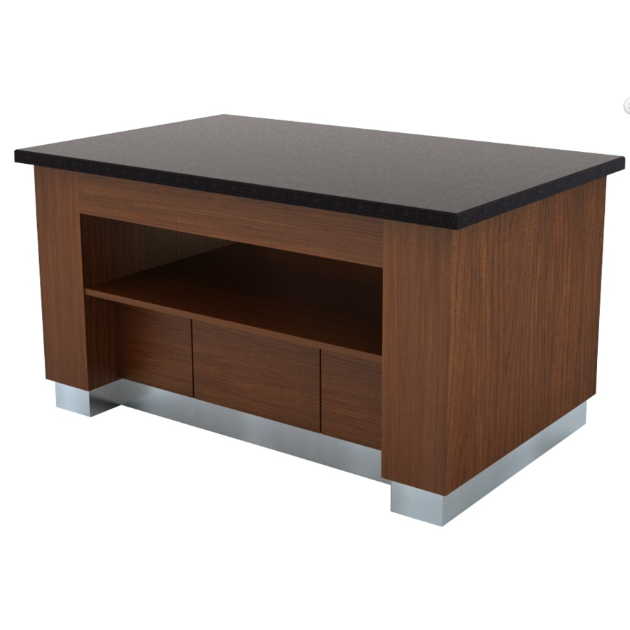 Table de travail buffet en bois wengé | 160x100x(h)90 cm