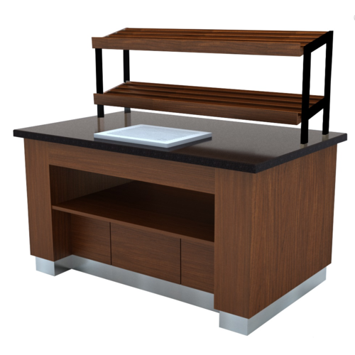  Combisteel Bread buffet made of wenge wood | 160x100x (h) 90 cm 