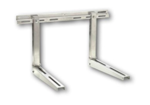  HorecaTraders Console murale en acier inoxydable avec barre transversale | 100+100 kg 
