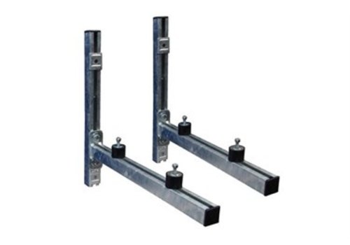  HorecaTraders Kit de console galvanisé pour commerces de bouche, avec amortisseurs de vibrations M8, charge maximale 140 kg 