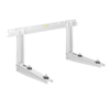 HorecaTraders Lacquered white stainless steel wall bracket