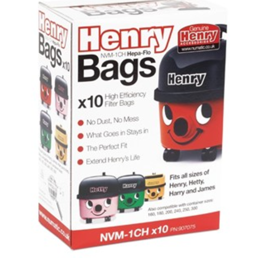 Numatic Henry Hetty etc Hepa Flo Vacuum Cleaner Dust Bags Pack of 10 + 5 Freshener Sticks 