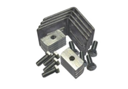  HorecaTraders Kit de montage optionnel pour pieds de nivellement de cadre en « H » | 305 x 305 mm 