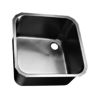 HorecaTraders Welded sink 40x40x20 cm with overflow on the side