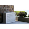 HorecaTraders Aluminium protective cage for outdoor unit | white