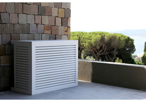 HorecaTraders Aluminium protective cage for outdoor unit | white 