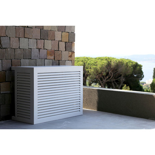  HorecaTraders Aluminium protective cage for outdoor unit | white 