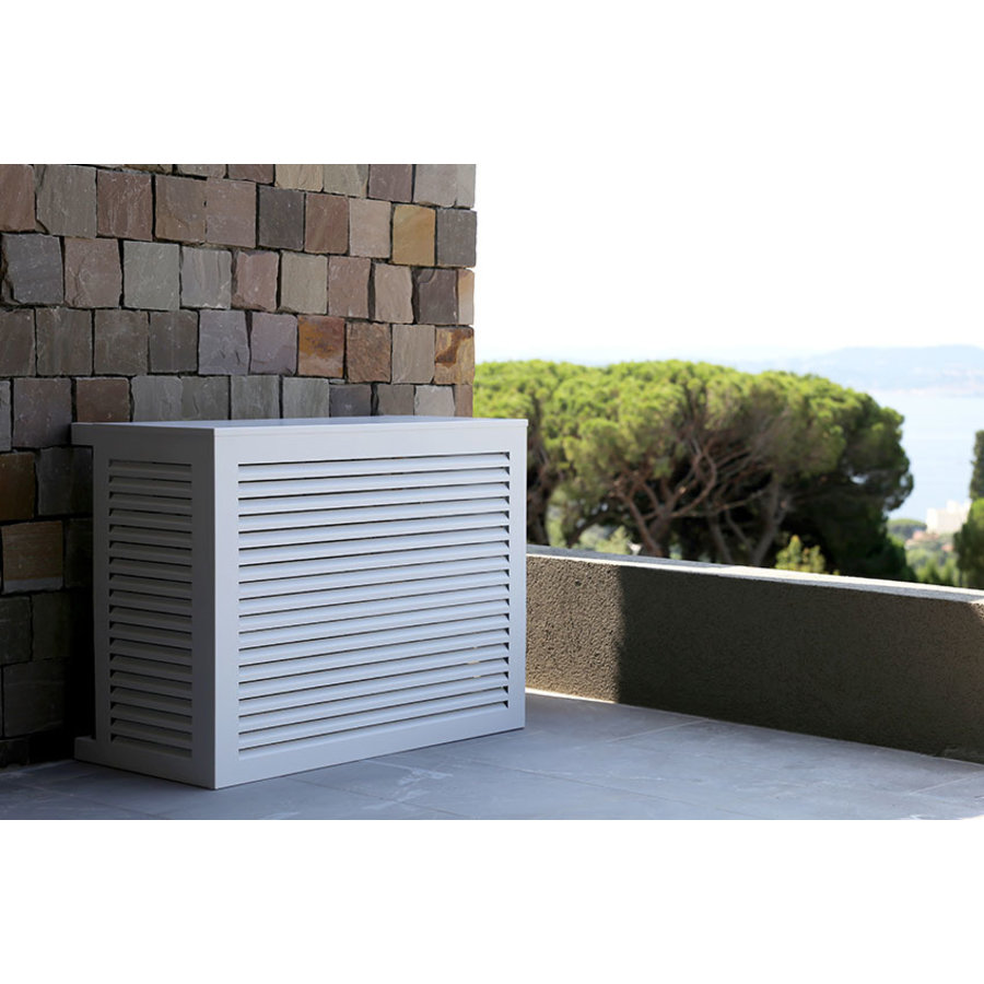 Aluminium protective cage for outdoor unit | white