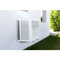 Aluminium protective cage for outdoor unit | white