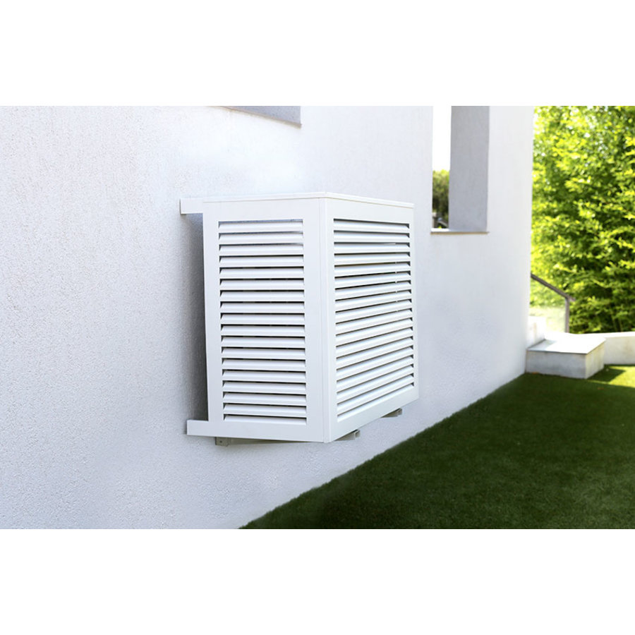 Aluminium protective cage for outdoor unit | white