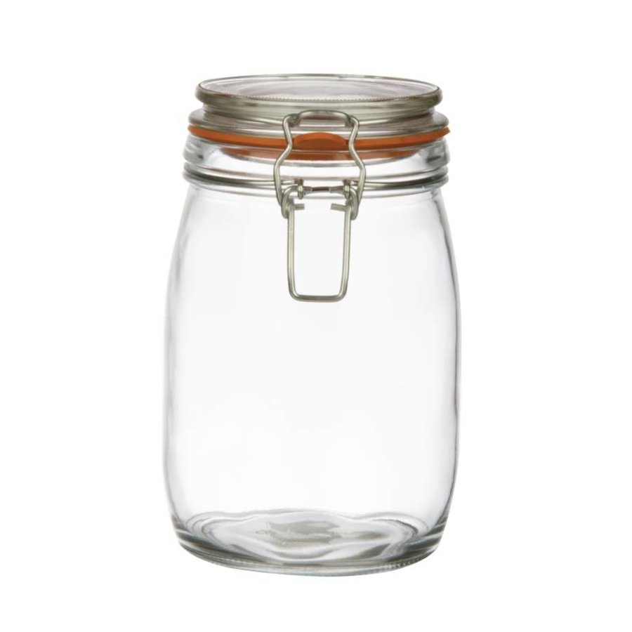 Bocal de conservation en verre avec fermeture à clip, 0,75 L