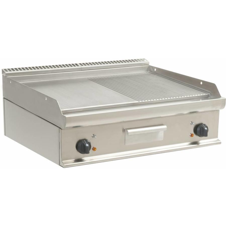 Catering-Grillplatte | Glatt/Gerippt | 80x70cm | 400 V