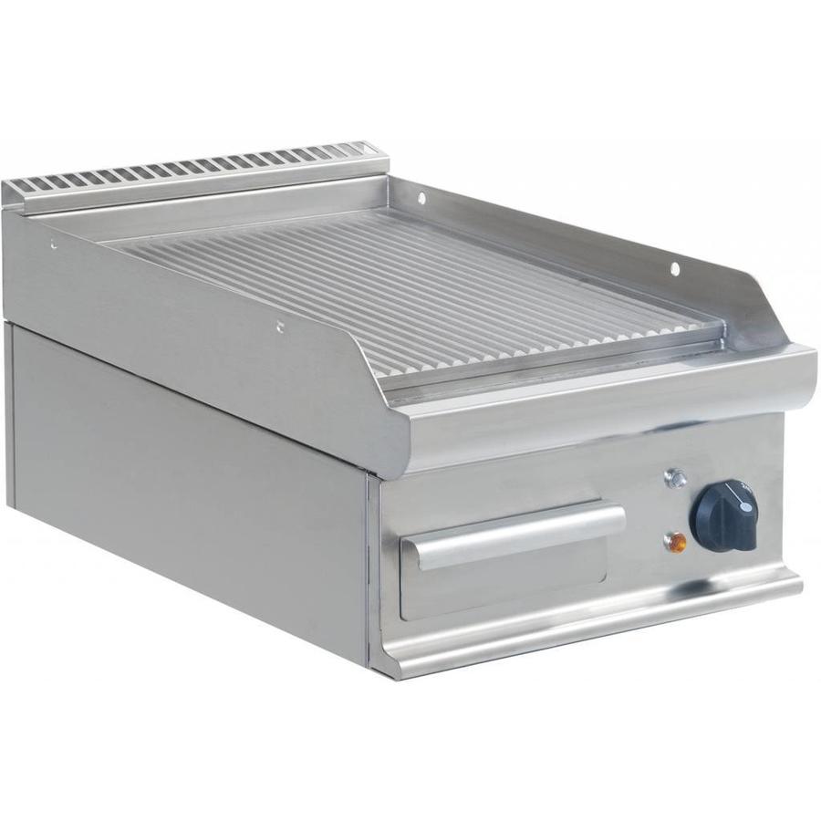Professionelle gerippte Grillplatte | 40x70cm | 400 V
