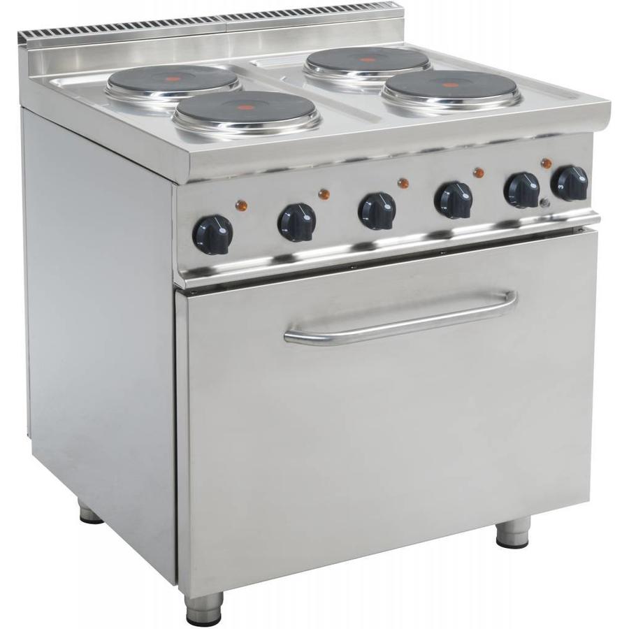 Elektroherd mit Backofen | 4 Kochplatten | 400 V