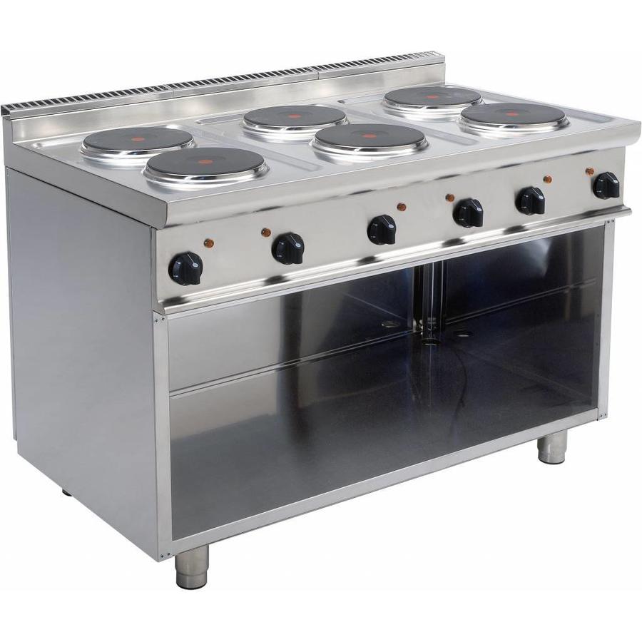 Cuisinière électrique avec socle | 6 assiettes | 400 V