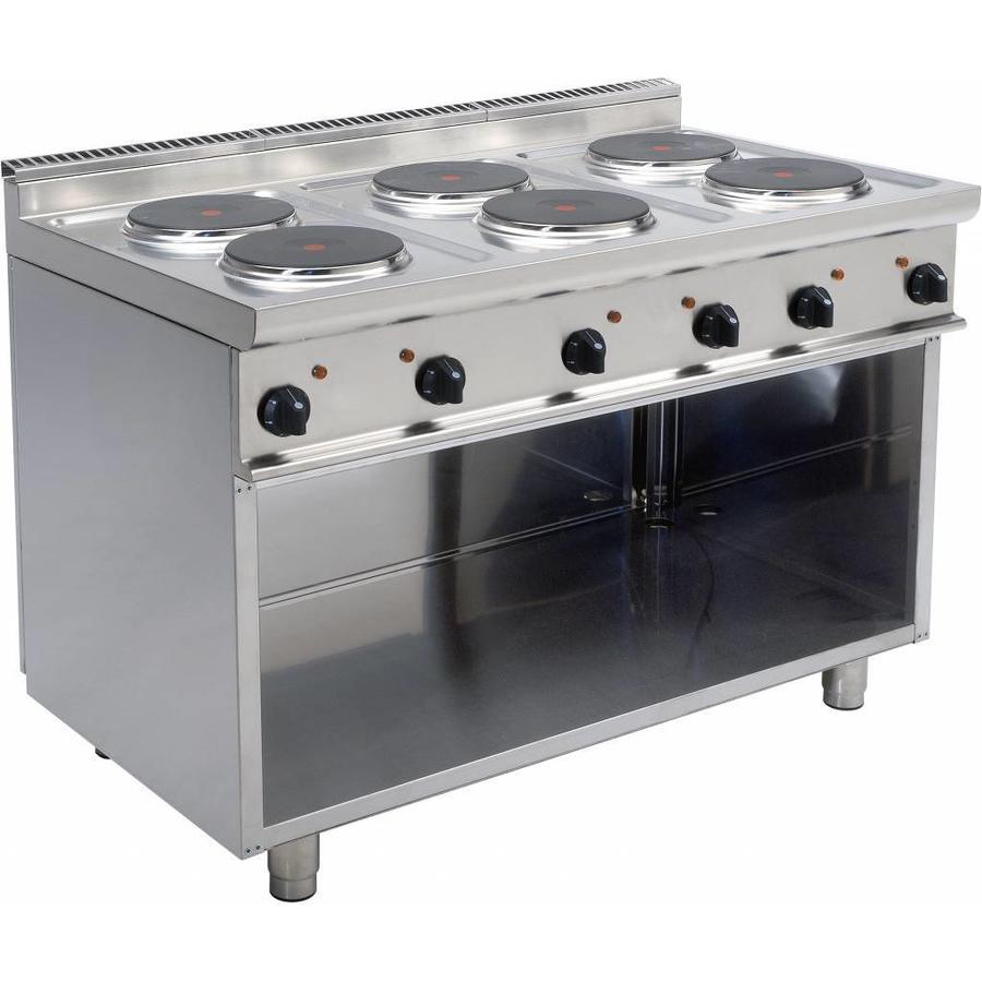Electric stove with base | 6 plates | 400V