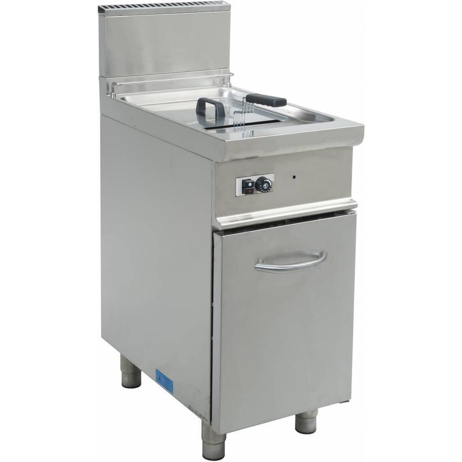 Gas fryer with base with door 17 liters
