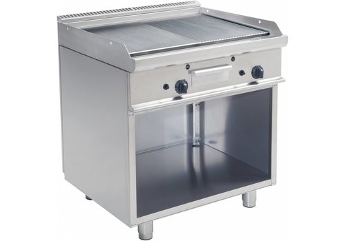  Saro Gasgrillplatte glatt/geriffelt | (B) 800 x (T) 700 x (H) 850 mm 