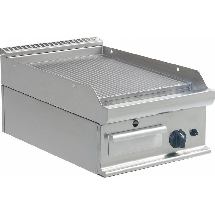 Plaque de cuisson à gaz professionnelle | Côtelé | 40x70x(H)27cm