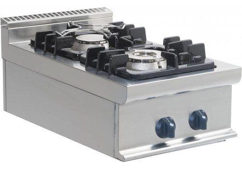  Saro Cuisinière à gaz d'accueil modèle de table 12 kW | 2 brûleurs 