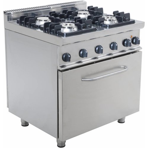  Saro Cuisinière à gaz avec four électrique | 4 brûleurs 