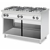 Gas stove with open bottom | 6 burners