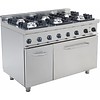 Saro Four à gaz Horeca avec 6 brûleurs et four électrique