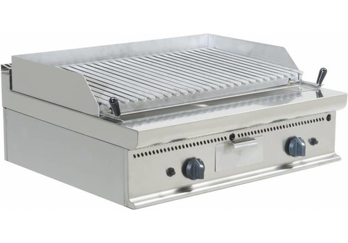  Saro Gril double en pierre de lave avec raccordement au gaz 
