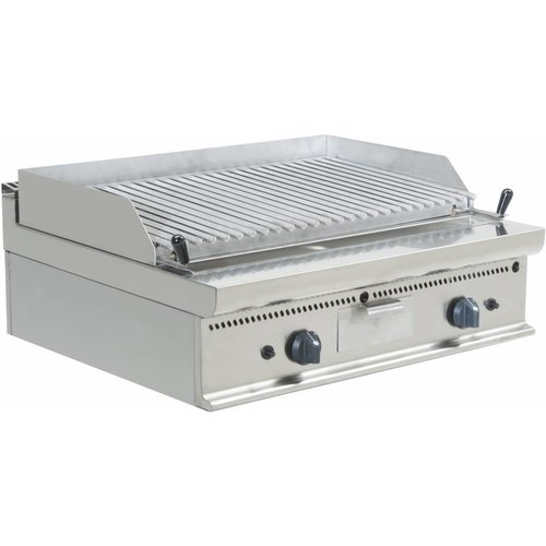  Saro Double lava stone grill with gas connection 