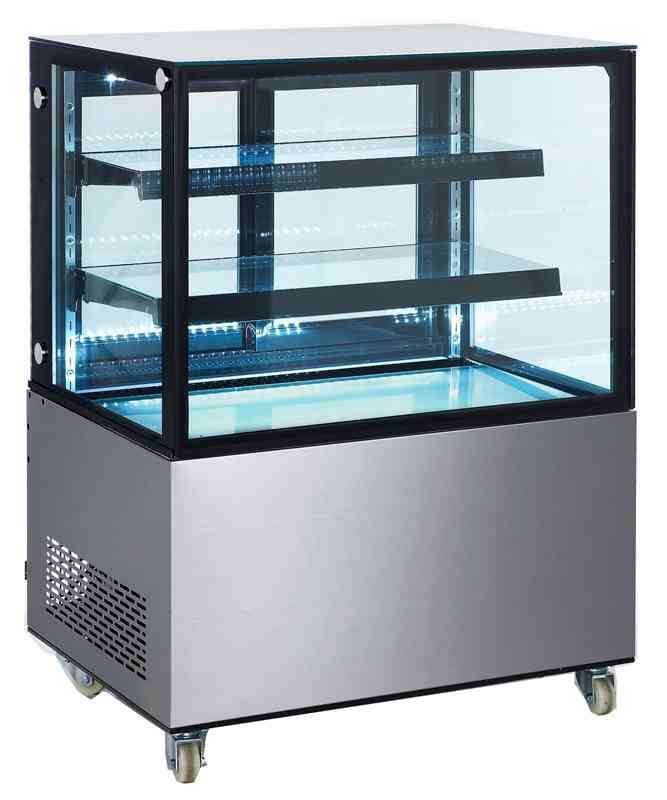 Saro Kühlvitrine SC100DT – Doppeltür, Schwarz, Gastro-Qualität Für Präsentation & Kühlung