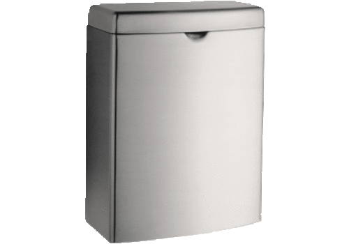  HorecaTraders Waste bin | W 190 x D 95 x H 255 mm | 3.8L | Stainless steel 