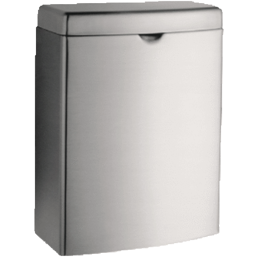  HorecaTraders Waste bin | W 190 x D 95 x H 255 mm | 3.8L | Stainless steel 