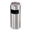 Combisteel Waste bin with ashtray | 12L | Stainless steel