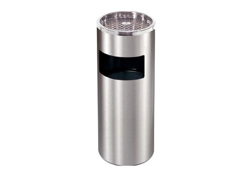  Combisteel Poubelle avec cendrier | 12L | Acier inoxydable 