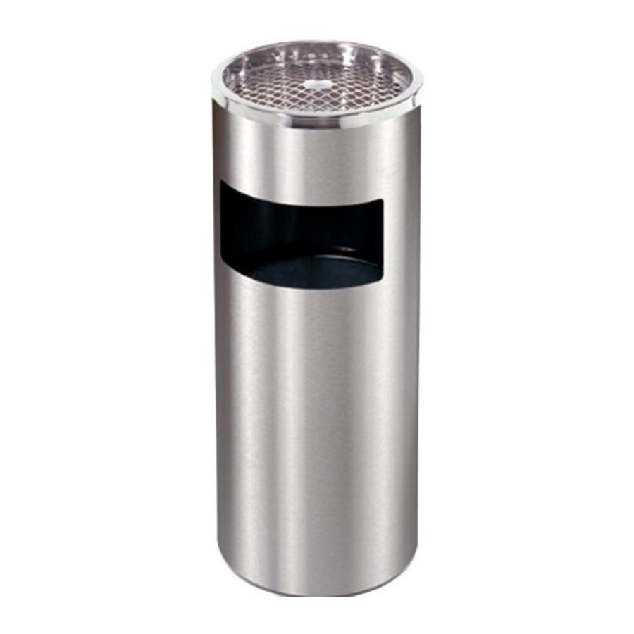 Waste bin with ashtray | 12L | Stainless steel