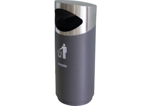  Combisteel Poubelle avec revêtement en poudre noire | 69L 