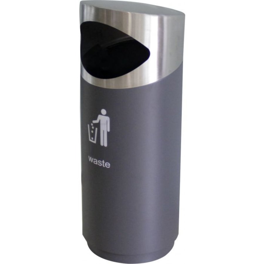 Waste bin black powder coated | 69L