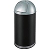 Combisteel Waste bin with push lid | Black | 35L