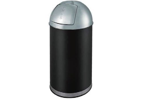  Combisteel Poubelle avec couvercle à pousser | Noir | 35L 