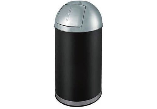  Combisteel Waste bin with push lid | Black | 35L 