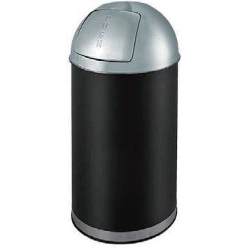  Combisteel Waste bin with push lid | Black | 35L 